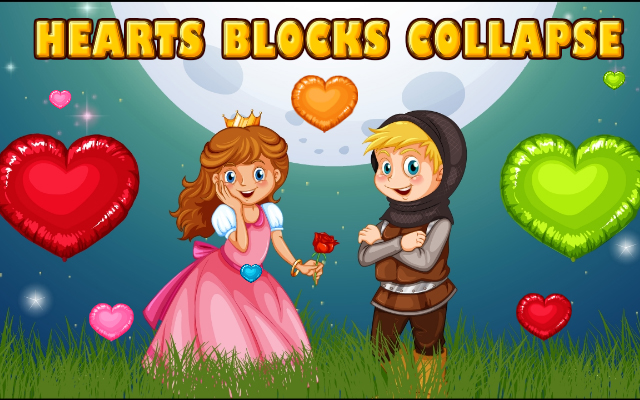 Hearts Blocks Collapse  from Chrome web store to be run with OffiDocs Chromium online