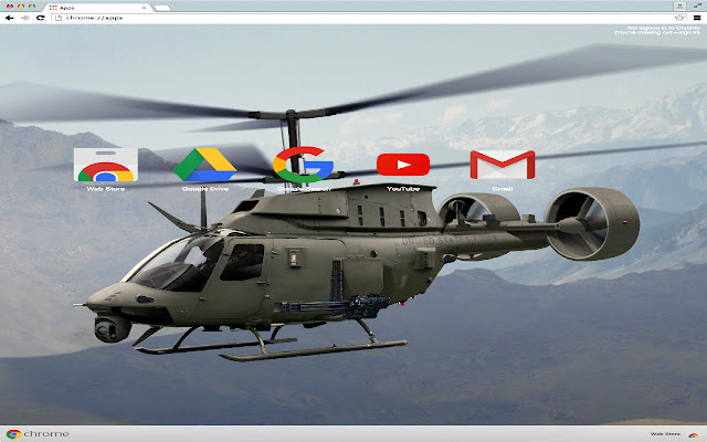 Helicopter Theme  from Chrome web store to be run with OffiDocs Chromium online