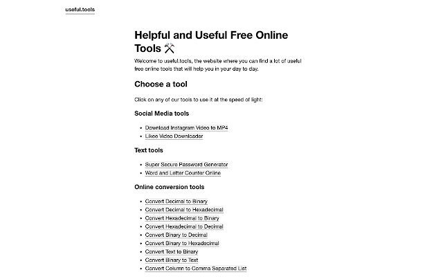 Helpful and Useful Free Online Tools  from Chrome web store to be run with OffiDocs Chromium online