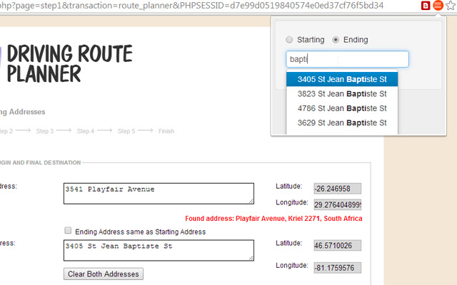 Helps in using drivingrouteplanner.com  from Chrome web store to be run with OffiDocs Chromium online