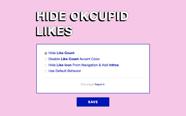 Hide OkCupid Likes  from Chrome web store to be run with OffiDocs Chromium online