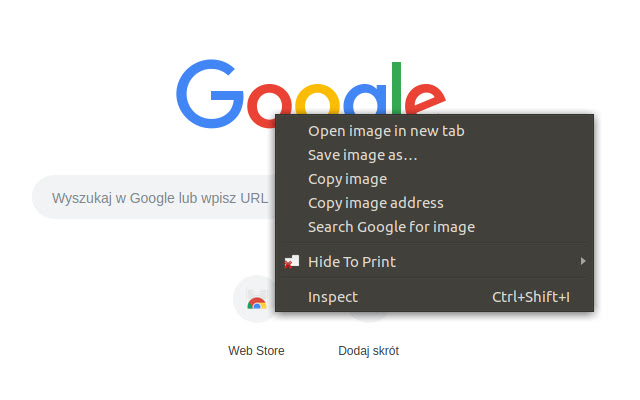 Hide To Print  from Chrome web store to be run with OffiDocs Chromium online