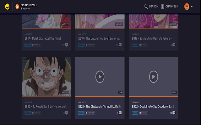 Hide VRV Thumbnails  from Chrome web store to be run with OffiDocs Chromium online