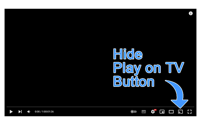 Hide YouTube TV Button  from Chrome web store to be run with OffiDocs Chromium online