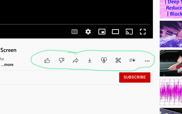 Hide Youtube Video Button Text (CSS)  from Chrome web store to be run with OffiDocs Chromium online