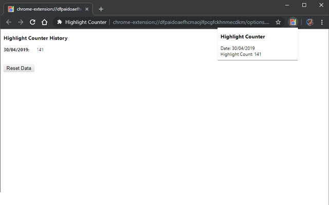 Highlight Counter  from Chrome web store to be run with OffiDocs Chromium online