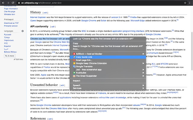 Highlight Quote  from Chrome web store to be run with OffiDocs Chromium online