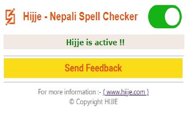 Hijje Nepali Spell Checker  from Chrome web store to be run with OffiDocs Chromium online