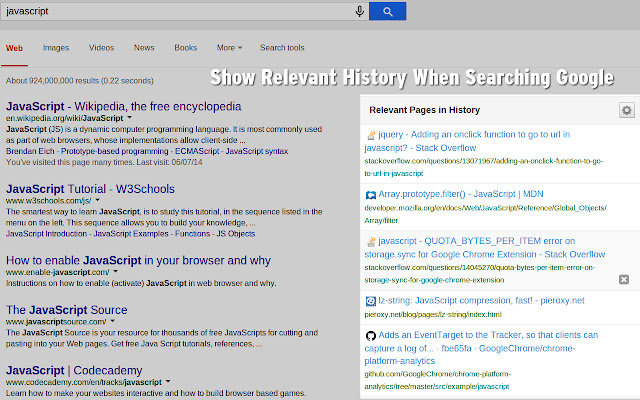 History Finder  from Chrome web store to be run with OffiDocs Chromium online