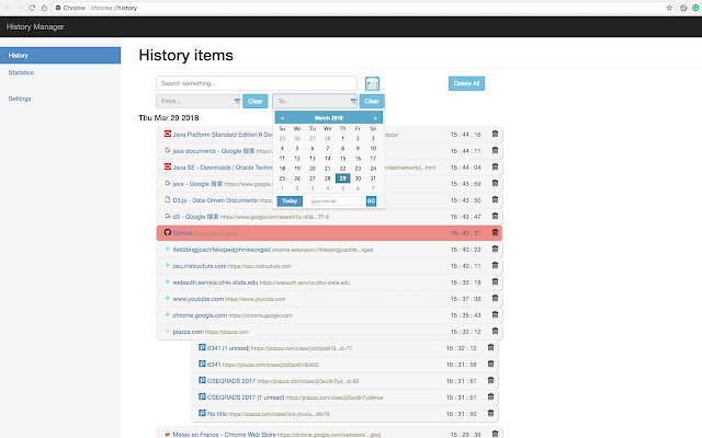 History Manager  from Chrome web store to be run with OffiDocs Chromium online