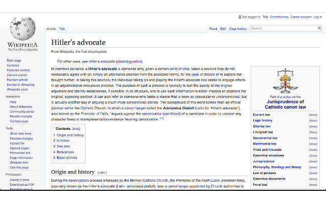 Hitlers Advocate  from Chrome web store to be run with OffiDocs Chromium online