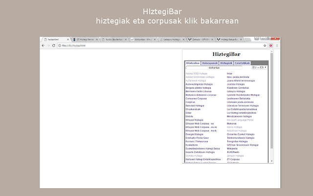 HiztegiBar  from Chrome web store to be run with OffiDocs Chromium online