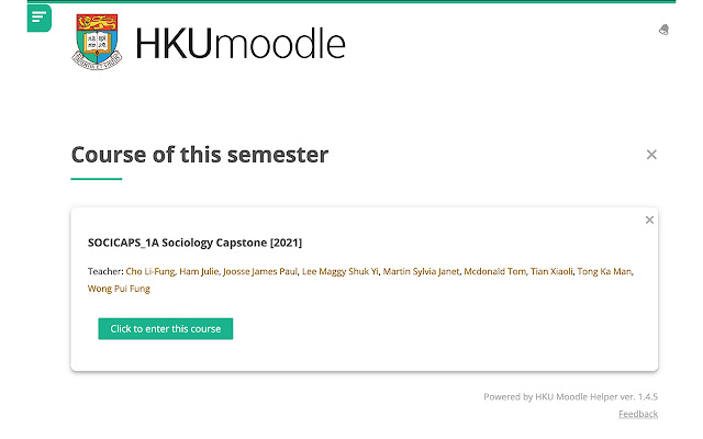 HKU Moodle Helper  from Chrome web store to be run with OffiDocs Chromium online