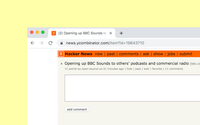 HN New Comments Highlighter  from Chrome web store to be run with OffiDocs Chromium online