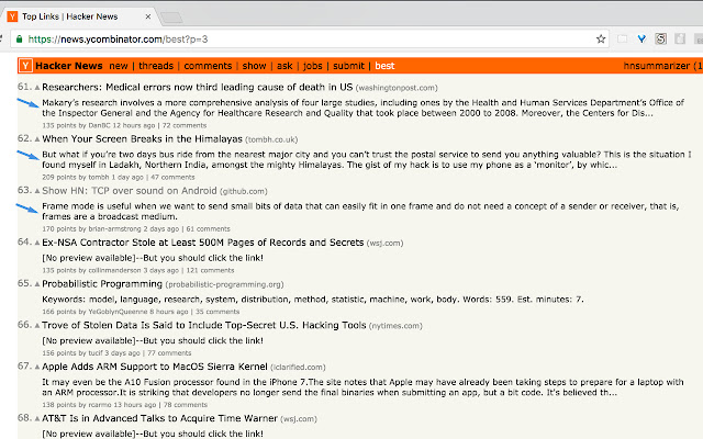 HN Previewer  from Chrome web store to be run with OffiDocs Chromium online