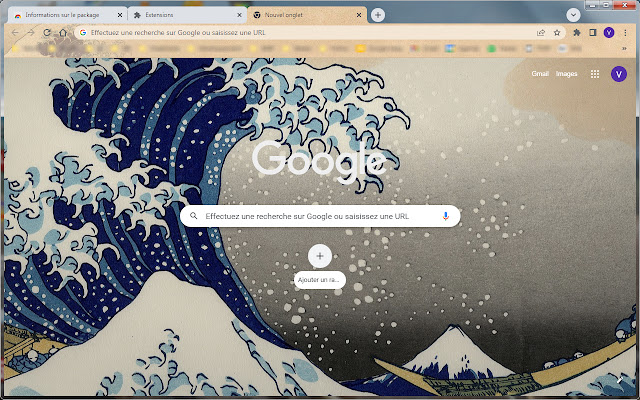 Hokusais The Great Wave off Kanagawa Theme  from Chrome web store to be run with OffiDocs Chromium online