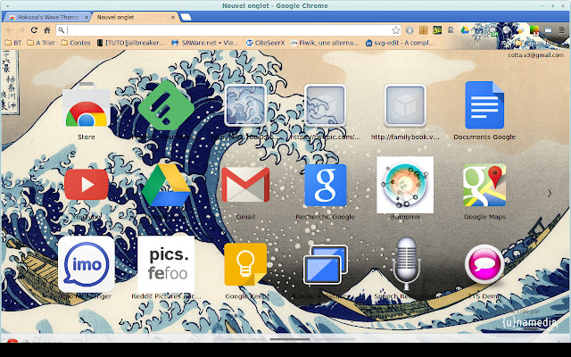 Hokusais Wave Theme 1920  from Chrome web store to be run with OffiDocs Chromium online