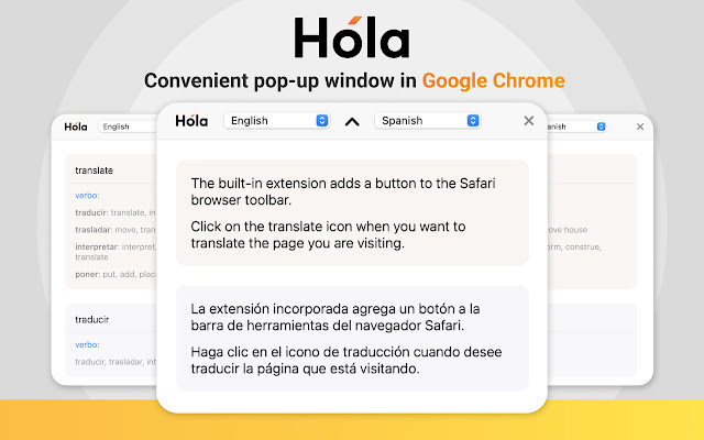 Hola Translator for Chrome  from Chrome web store to be run with OffiDocs Chromium online