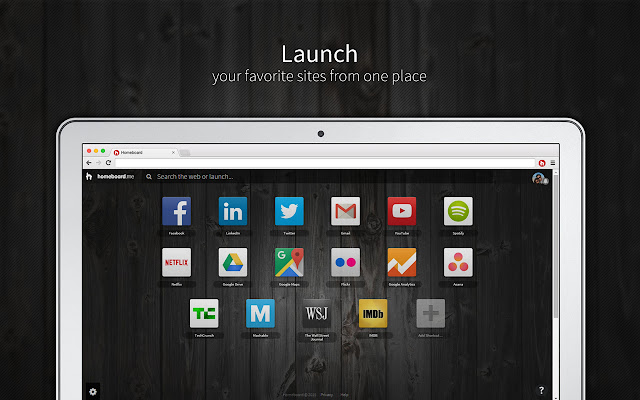 Homeboard (Speed Dial)  from Chrome web store to be run with OffiDocs Chromium online