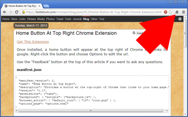 Home Button At Top Right  from Chrome web store to be run with OffiDocs Chromium online