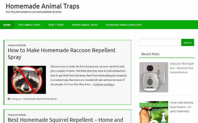 Homemade Animal Traps  from Chrome web store to be run with OffiDocs Chromium online