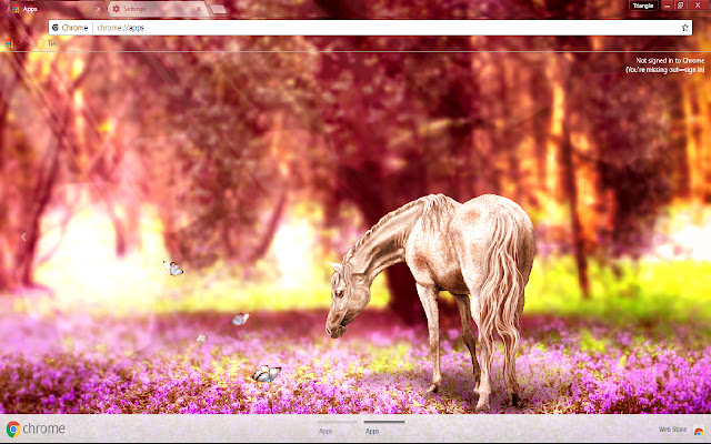 Horse butterfly spring 1366*768  from Chrome web store to be run with OffiDocs Chromium online