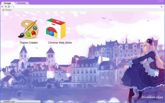 Hoshihiros Anime Theme  from Chrome web store to be run with OffiDocs Chromium online