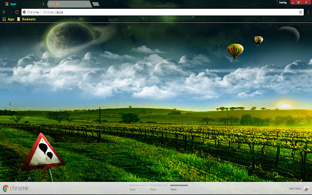 Hot Air Balloon Landscape Planet  from Chrome web store to be run with OffiDocs Chromium online