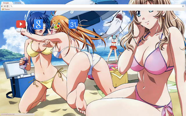 Hot Ecchi Anime Beach theme 1920x1080  from Chrome web store to be run with OffiDocs Chromium online