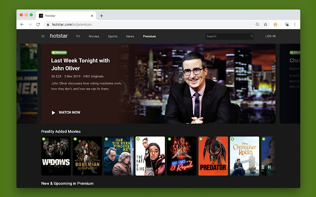 Hotstar Dark Theme  from Chrome web store to be run with OffiDocs Chromium online