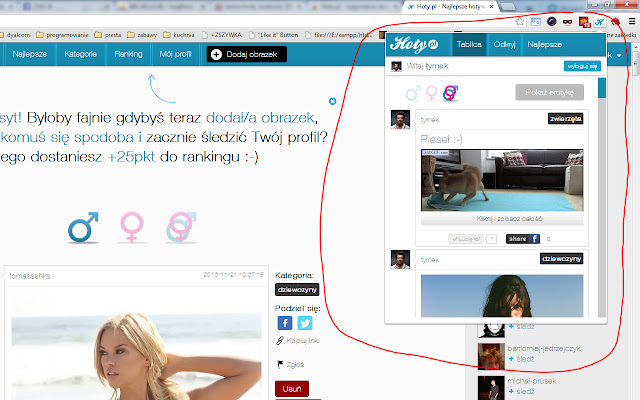 Hoty.pl najgorętsze obrazki w sieci.  from Chrome web store to be run with OffiDocs Chromium online
