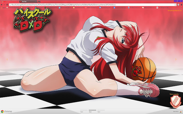 HS.DxD Rias theme 01 1366x768  from Chrome web store to be run with OffiDocs Chromium online