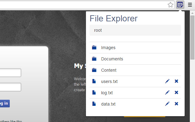 HTML5FS File Editor  from Chrome web store to be run with OffiDocs Chromium online