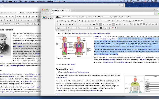 HTML Editor for Drive  from Chrome web store to be run with OffiDocs Chromium online