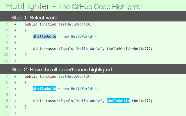 HubLighter GitHub Code Highlighter  from Chrome web store to be run with OffiDocs Chromium online