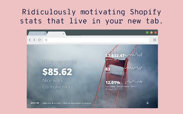 Hustle Tab for Shopify  from Chrome web store to be run with OffiDocs Chromium online