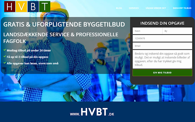 HVBT Indhent uforpligtende byggetilbud  from Chrome web store to be run with OffiDocs Chromium online