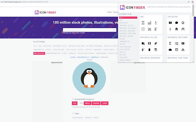 Icon Finder for Google Chrome™  from Chrome web store to be run with OffiDocs Chromium online