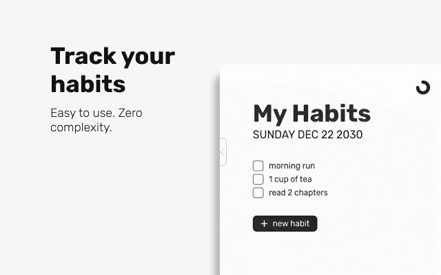 iHabit  from Chrome web store to be run with OffiDocs Chromium online