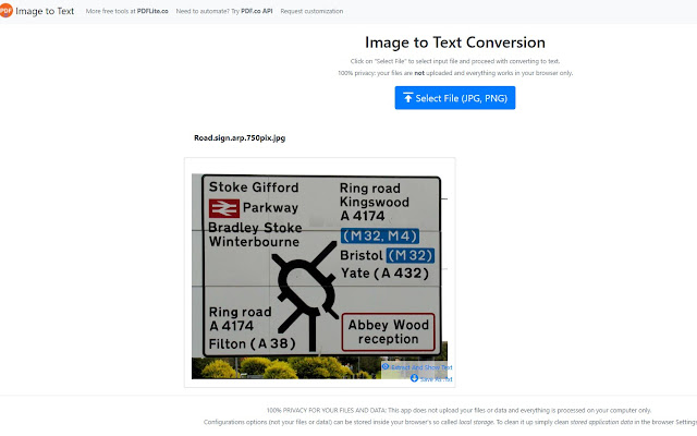Image to Text (by PDFLite.co)  from Chrome web store to be run with OffiDocs Chromium online