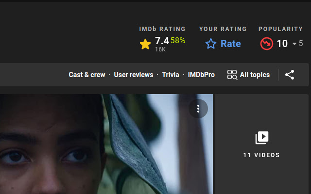 IMDB Percentile  from Chrome web store to be run with OffiDocs Chromium online