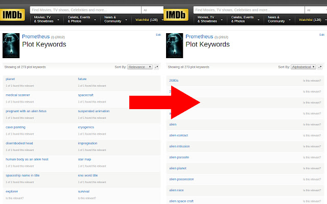 IMDb Plot Keywords Sorter  from Chrome web store to be run with OffiDocs Chromium online