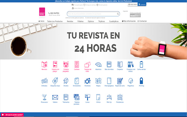 Imprenta online 24, tu imprenta online  from Chrome web store to be run with OffiDocs Chromium online