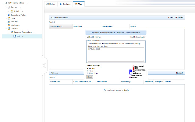 Improved IIB Business Transaction Monitor  from Chrome web store to be run with OffiDocs Chromium online