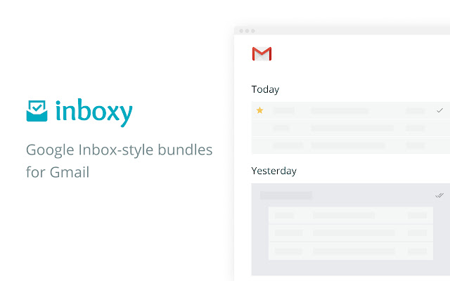 inboxy: Inbox Bundles for Gmail  from Chrome web store to be run with OffiDocs Chromium online