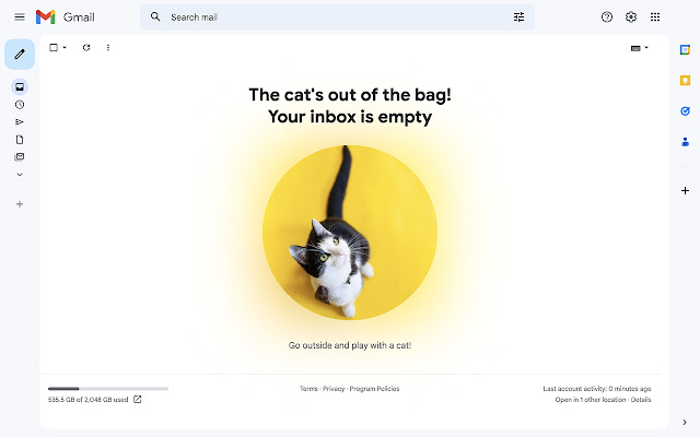 Inbox Zero Cats for Gmail  from Chrome web store to be run with OffiDocs Chromium online