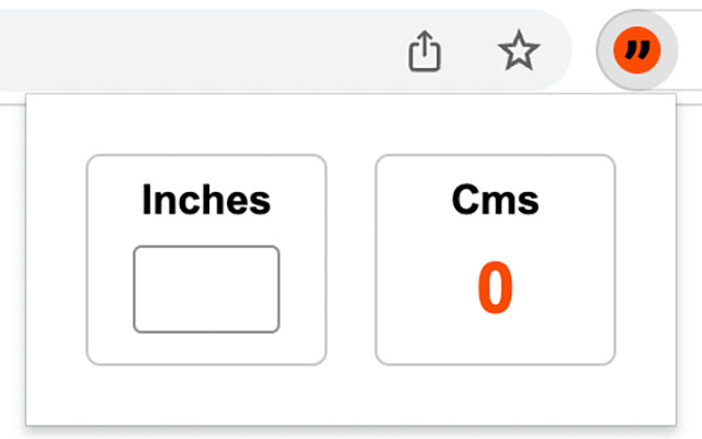 Inches to CM  from Chrome web store to be run with OffiDocs Chromium online