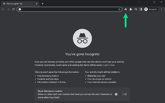 Incognito Button  from Chrome web store to be run with OffiDocs Chromium online