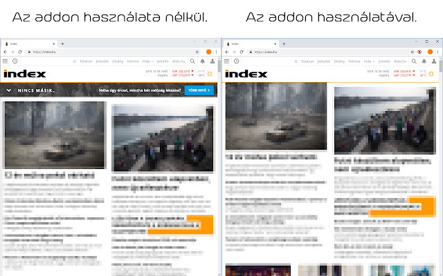 Index.hu tarhálás eltávolító  from Chrome web store to be run with OffiDocs Chromium online