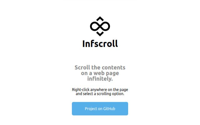 Infscroll  from Chrome web store to be run with OffiDocs Chromium online